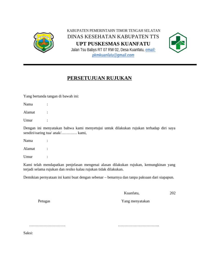 3711 Form Persetujuan Rujukan | PDF
