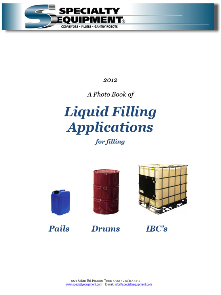 Liquid Filling Systems Overview Texas | PDF | Pipe (Fluid Conveyance ...