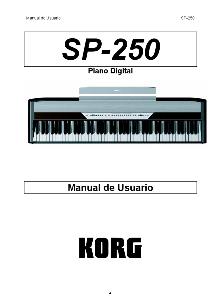 Manual Korg SP-250 | PDF | Auriculares | Piano