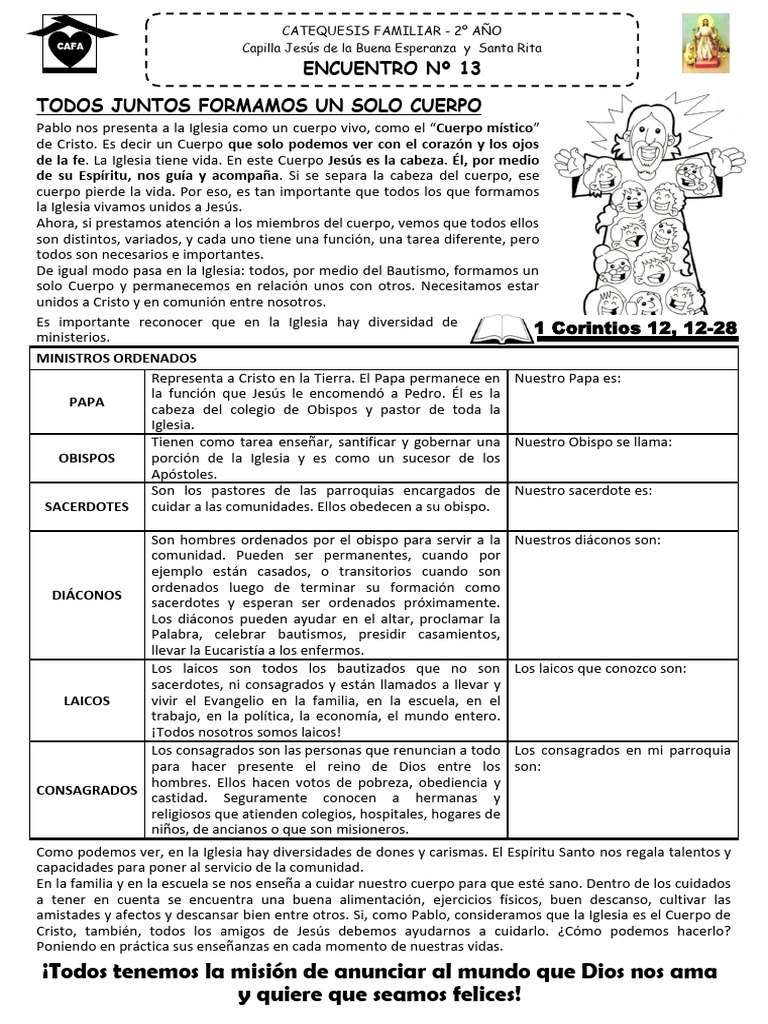 La Iglesia como Cuerpo de Cristo | PDF | Iglesia Católica | Cristo (título)