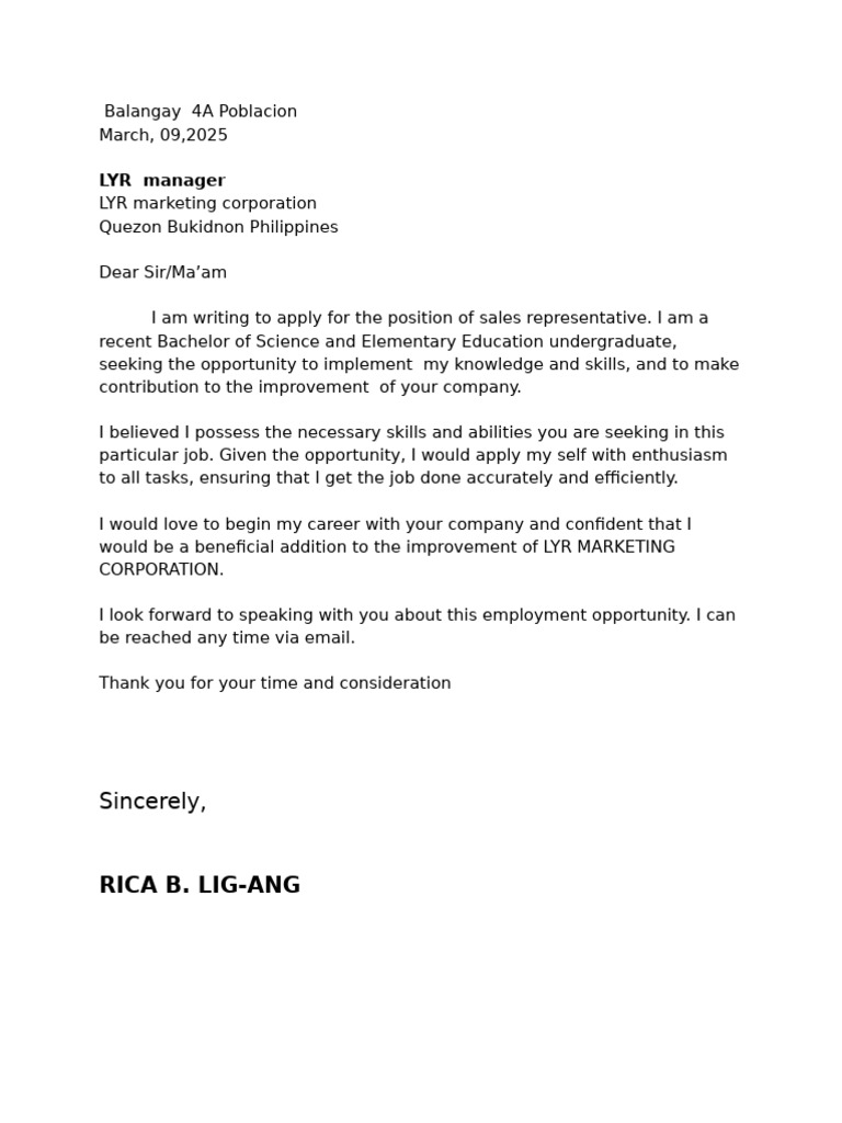 LYR Manager: Sincerely | PDF