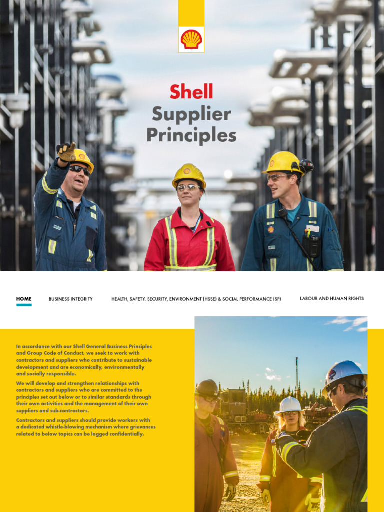 Shell's Sustainable Procurement Principles | PDF | Labour Law | Employment