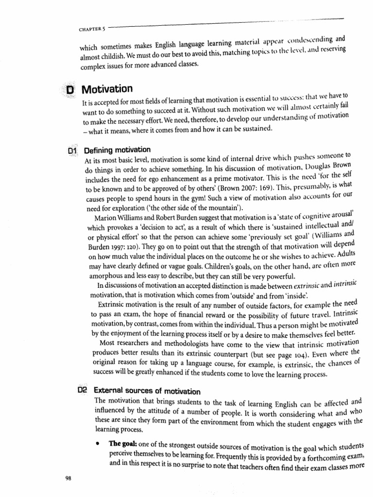 Understanding Motivation in Language Learning | PDF | Motivational ...