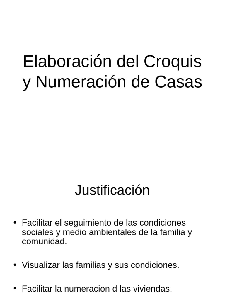 Numeración y Croquis de Viviendas | PDF