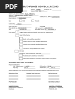 Teacher Individual Record Form | PDF | Lifestyle