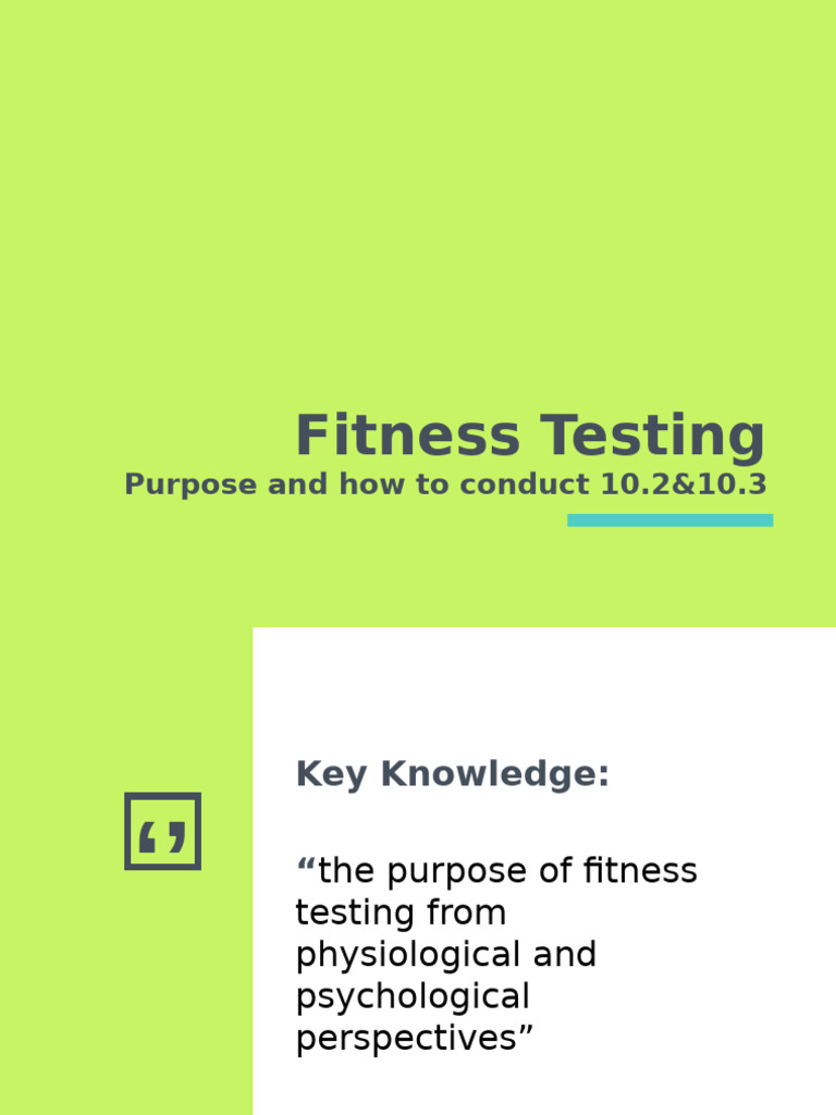 Lesson 1 Fitness Testing | PDF | Physical Fitness | Motivation