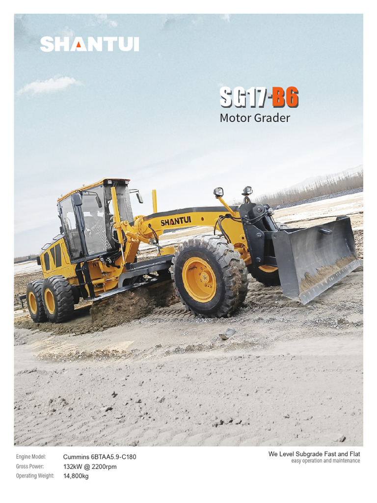 Shantui SG17-B6 Motor Grader Specs | PDF | Engines | Plough