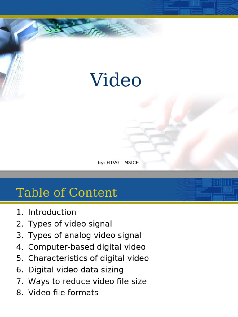 Understanding Video Signals and Formats | PDF | Video | Frame Rate
