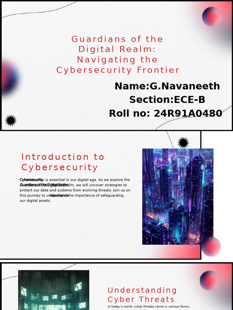 Slidesgo Guardians of The Digital Realm Navigating The Cybersecurity ...