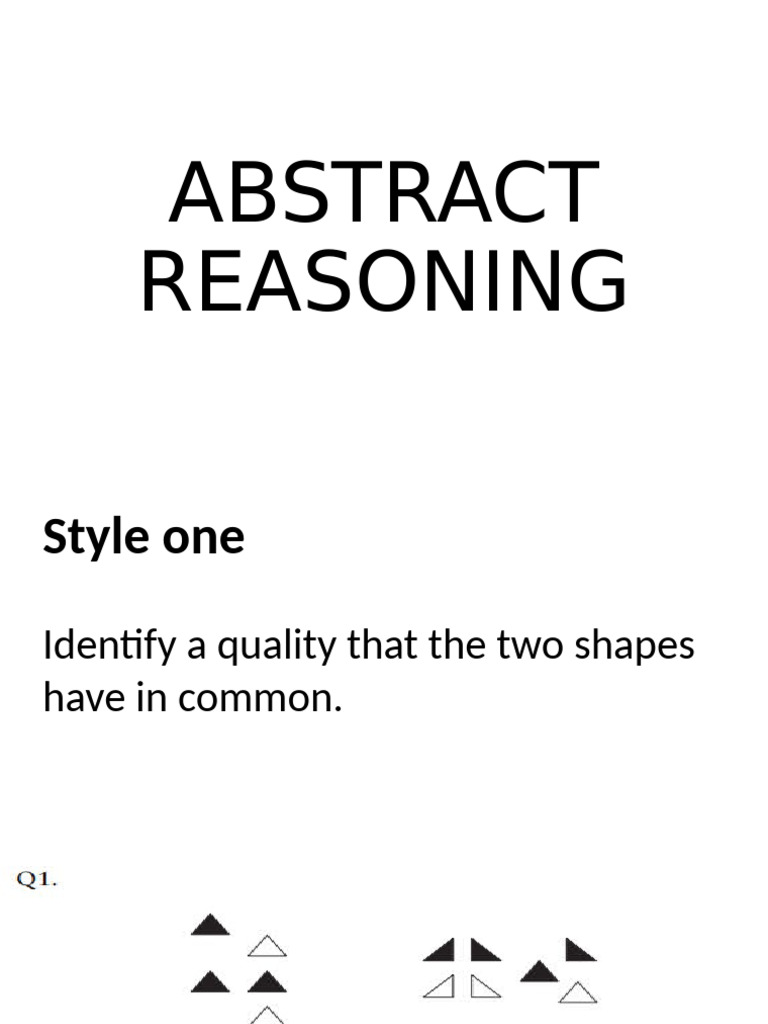 Abstract Reasoning | PDF