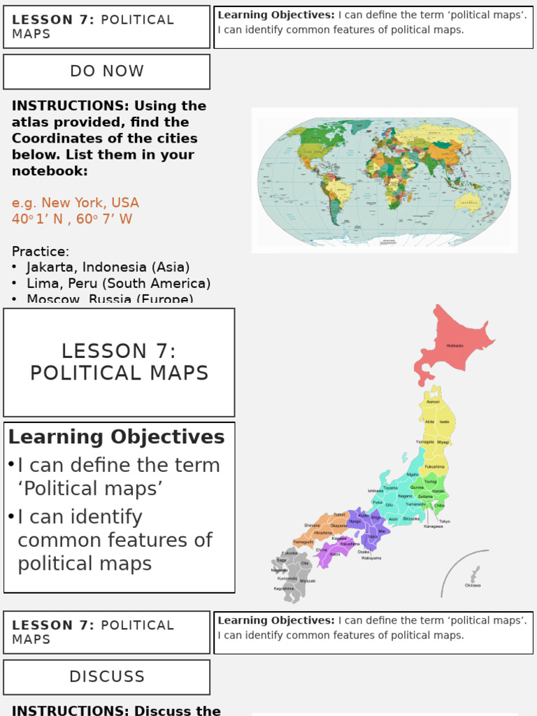 Understanding Political Maps for Grade 6 | PDF | Map | Geography