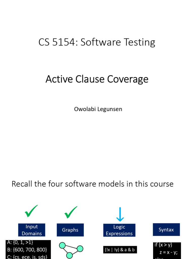 Active Clause Coverage in Testing | PDF | Clause | Mathematics