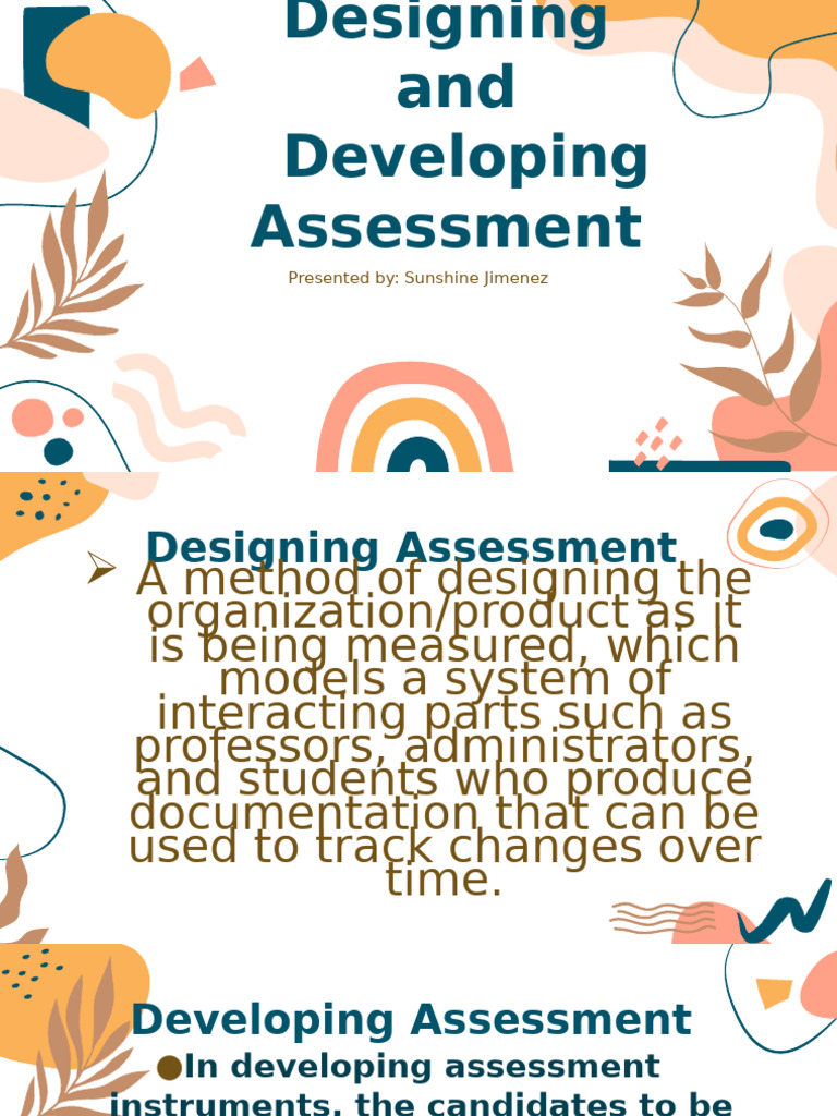 Designing Effective Assessment Strategies | PDF | Educational ...