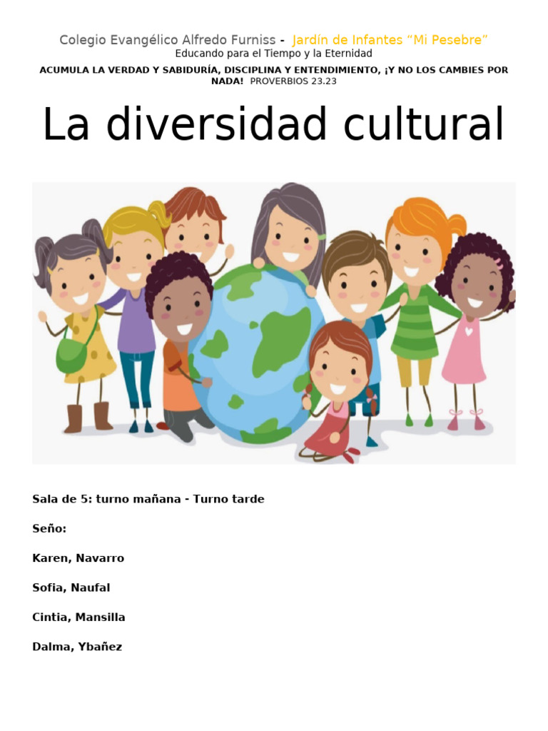Actividades para el Día de la Diversidad Cultural | PDF | Educación de ...
