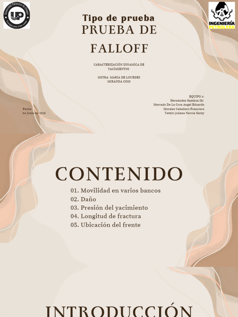Diapositivas para PRUEBA DE FALLOFF CARACTERIZACIÓN DINÁMICA DE ...
