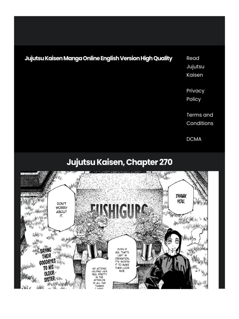 Jujutsu Kaisen Chapter 270 Insights | PDF | Anime And Manga