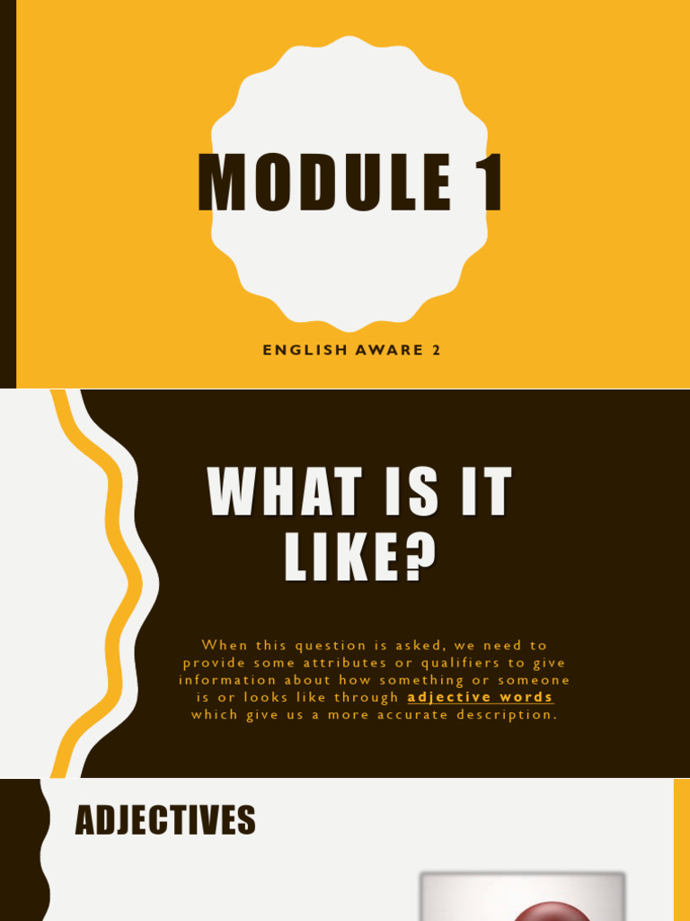 English Aware 2: Adjective Usage Guide | PDF