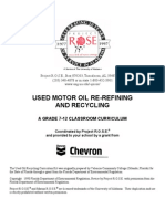 Used Motor Oil Re-Refining and Recycling: A Grade 7-12 Classroom Curriculum