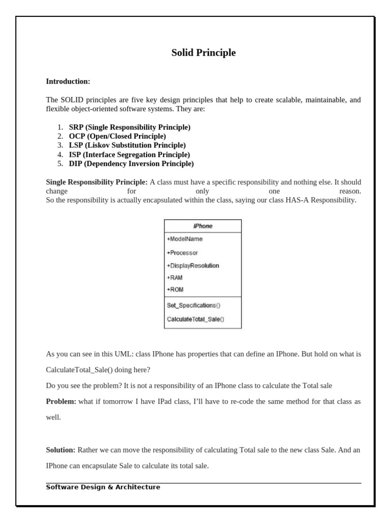 Understanding SOLID Design Principles | PDF | Class (Computer ...