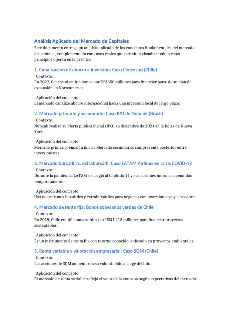 Análisis del Mercado de Capitales 2023 | PDF