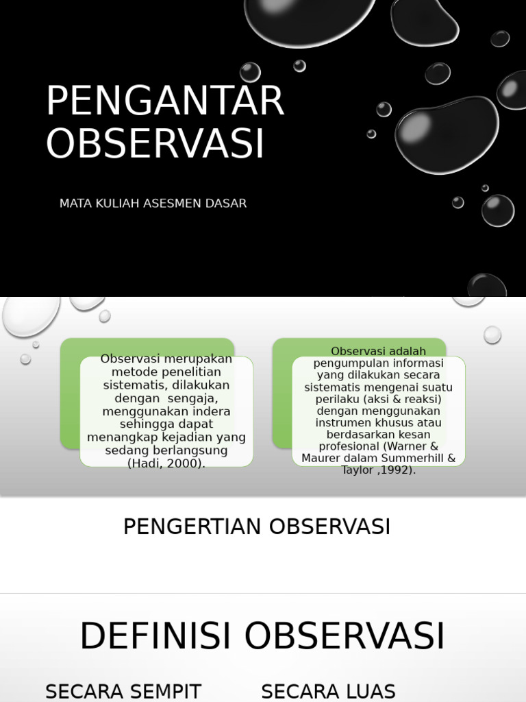 Panduan Lengkap Metode Observasi dalam Penelitian | PDF