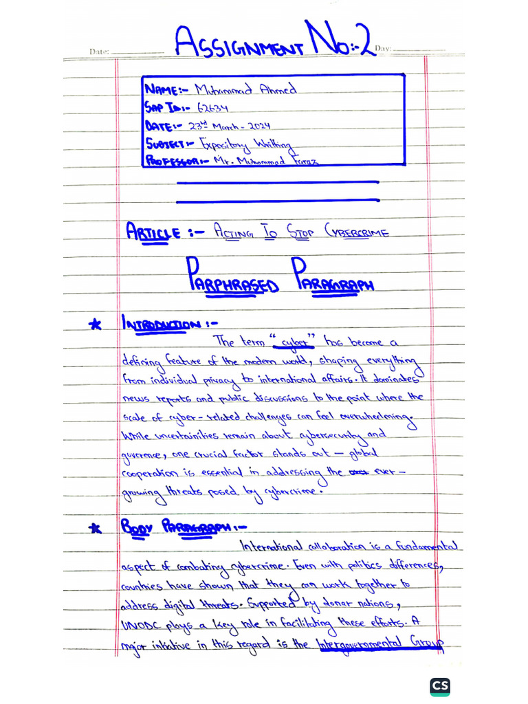 Assignment No 2 (Handwritten) | PDF
