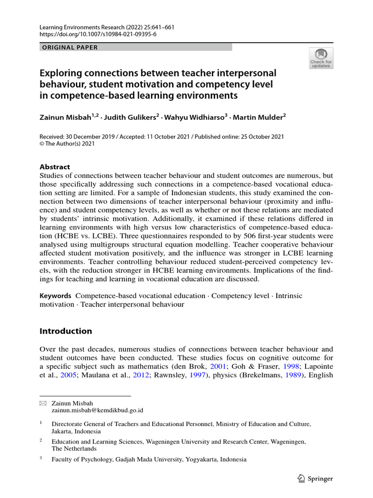 Jurnal B | PDF | Learning | Cognition