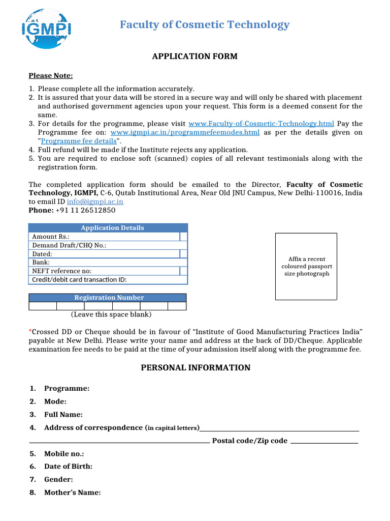 CCCR Application Form | PDF | Academic Degree | Cheque