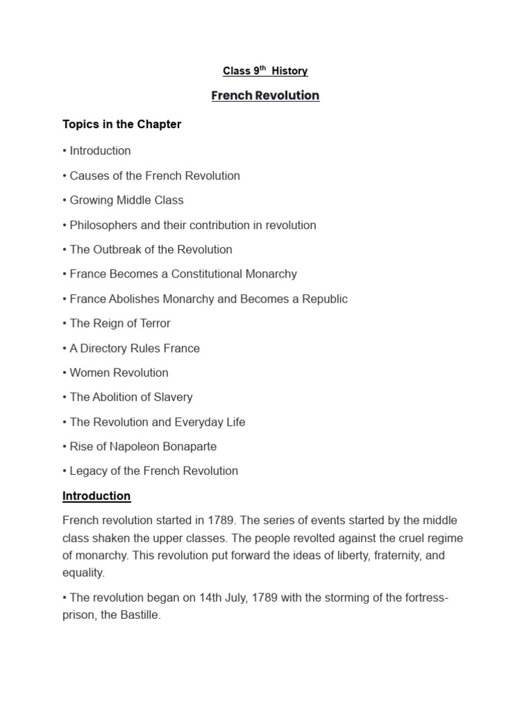 French Revolution: Causes and Impact | PDF | French Revolution | Napoleon
