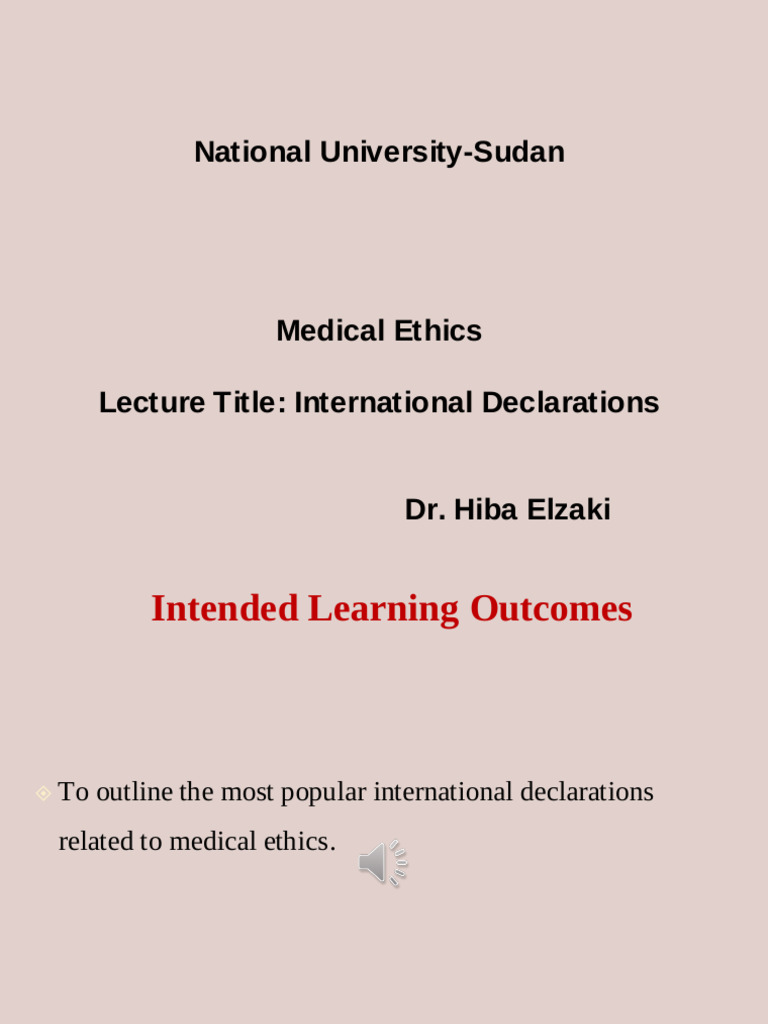 L2 International Declrations | PDF | Medical Ethics | Informed Consent