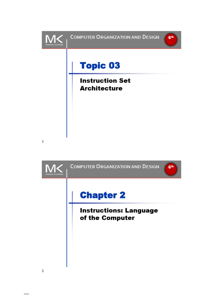 MIPS Instruction Set Architecture Overview | PDF | Integer (Computer ...