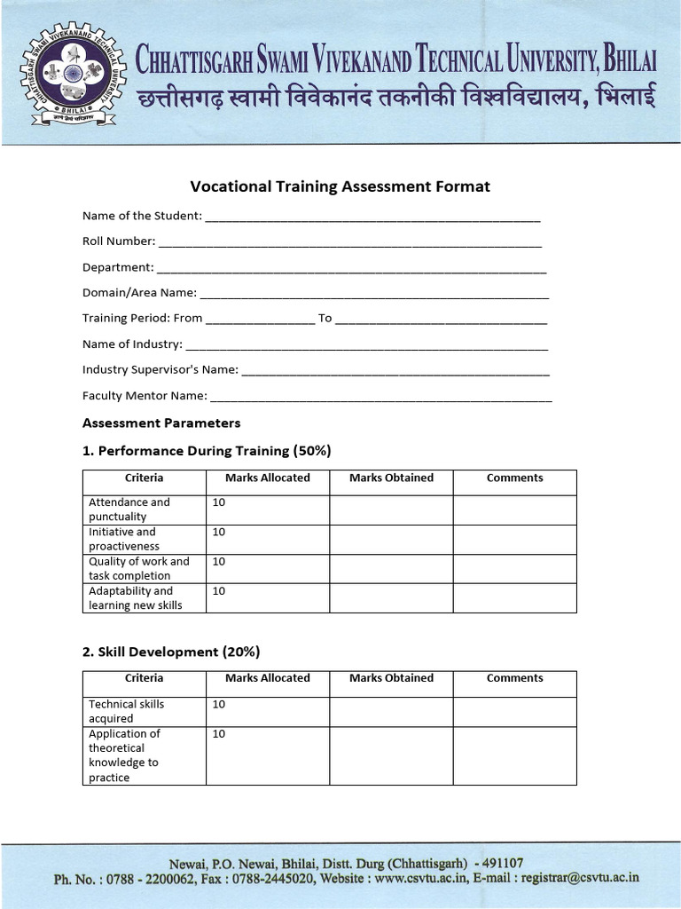 Final Grades for Vocational Training | PDF | Educational Assessment