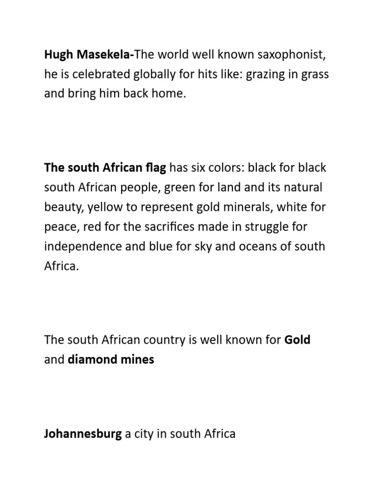 The Real Facts of South Africah | PDF
