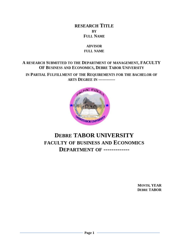D Tabor University E D - : Research Itle F N | PDF | Inventory | Economies