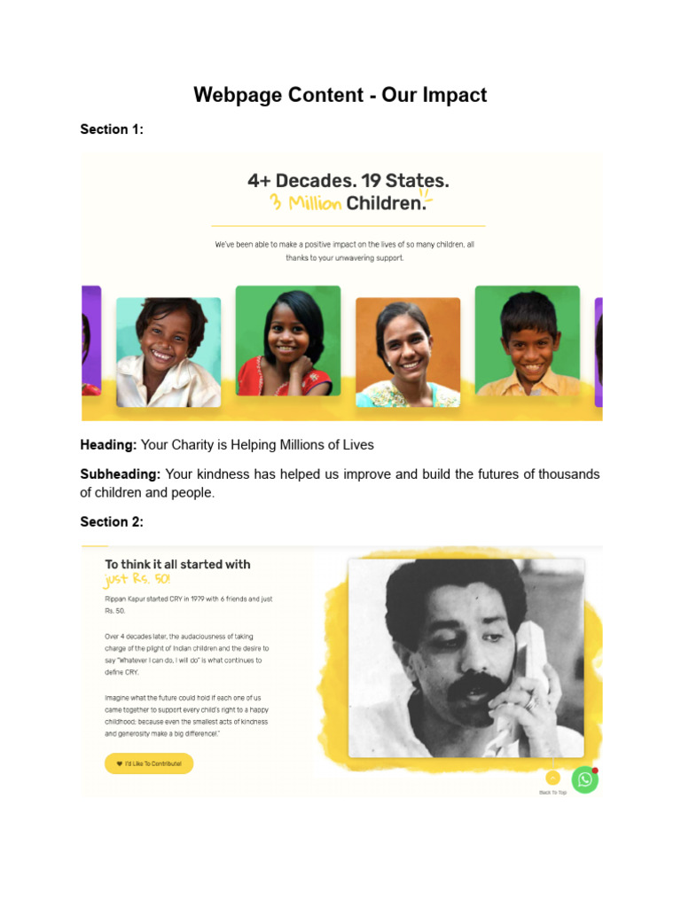 Impact of SYWA: Serving the Underprivileged | PDF