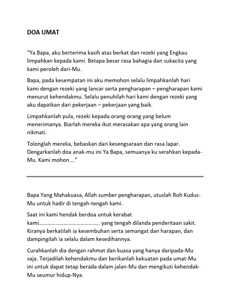 Doa Sebelum Masuk Porta Sancta | PDF