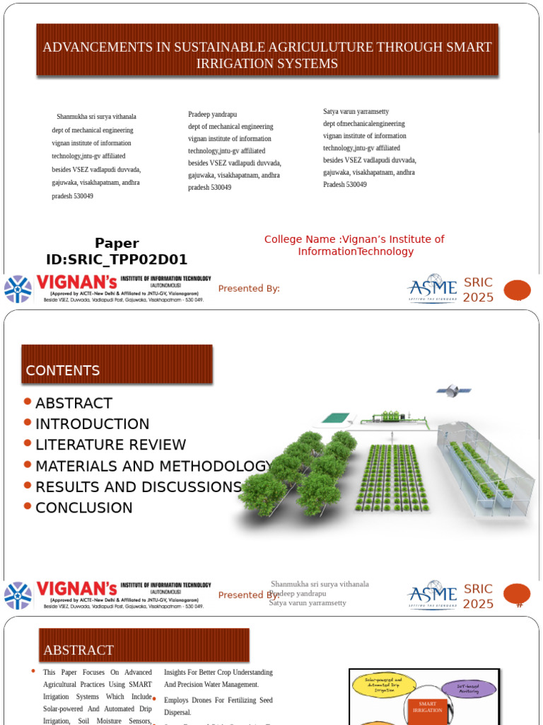 Advancements in Sustainable Agriculture Through Smart Irrigation ...