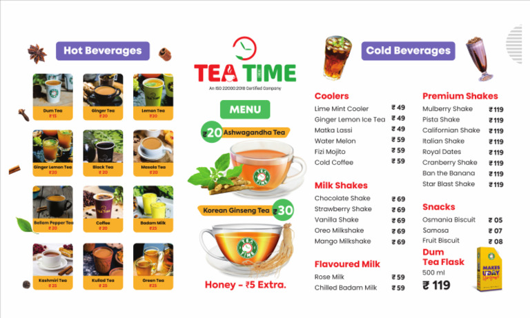 Teatime - New Menu | PDF