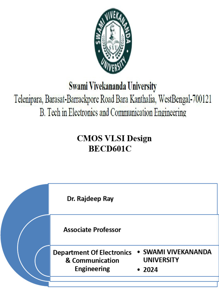 Cmos Vlsi Design | PDF | Field Effect Transistor | Integrated Circuit
