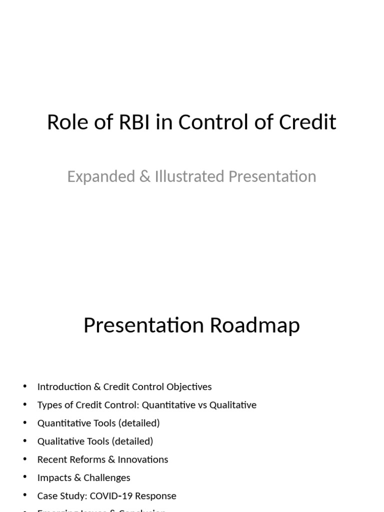 RBI's Role in Credit Control Explained | PDF | Reserve Bank Of India ...