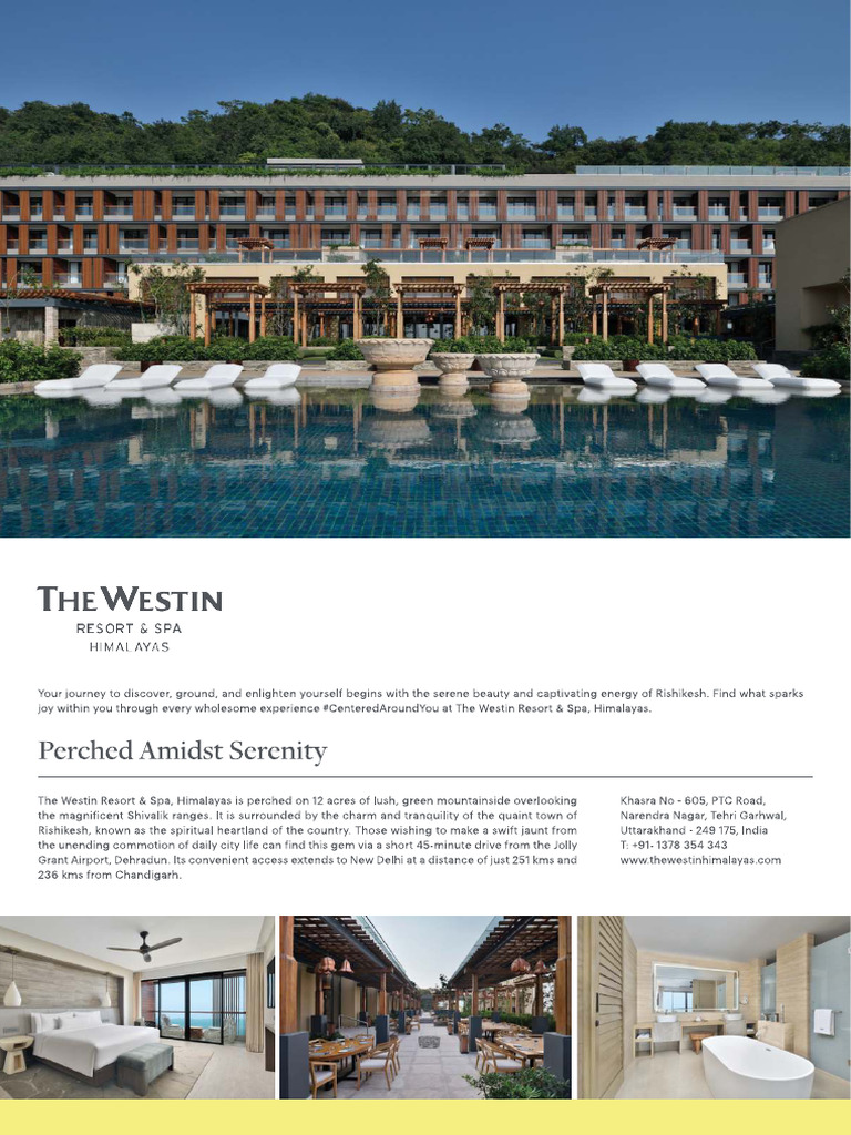 The Westin Resort & Spa Himalayas Factsheet 1 | PDF