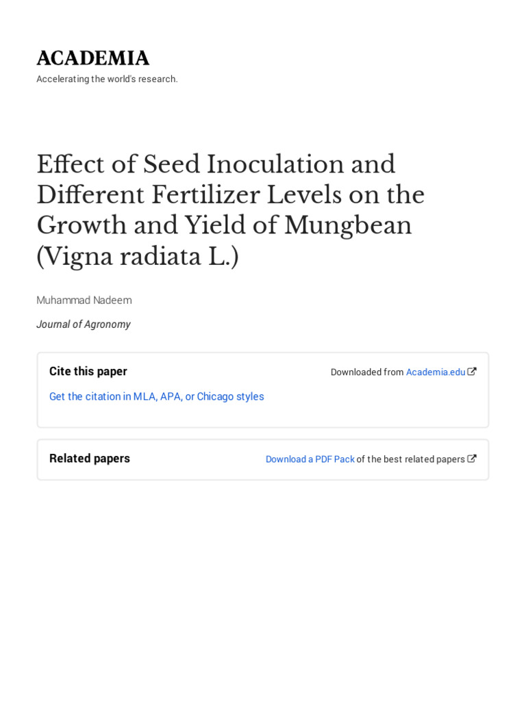 Effect of Seed Inoculation and Different20161109 8367 1hm47gi With ...