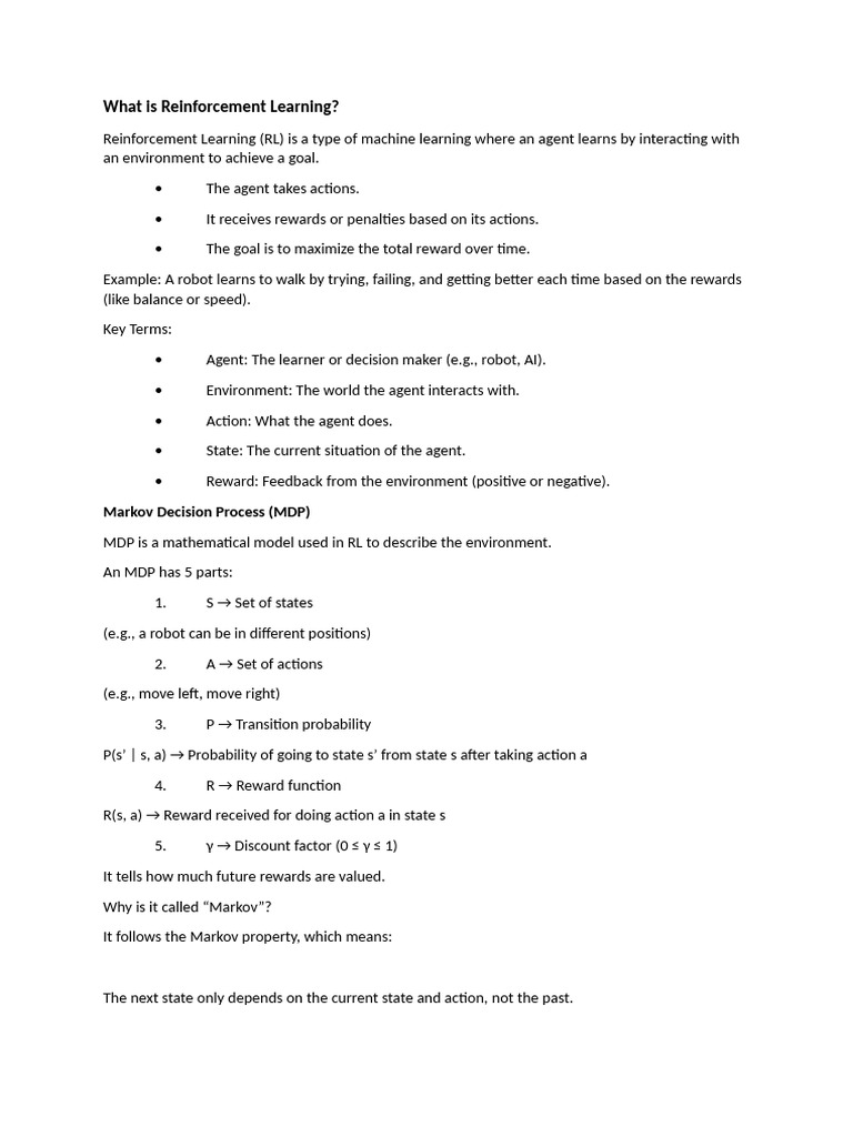 Understanding Reinforcement Learning Basics | PDF | Algorithms ...