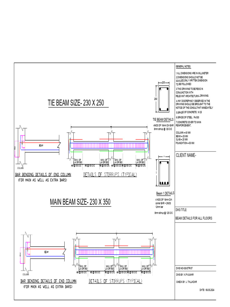 Structural Beam and Column Details | PDF | Beam (Structure) | Column