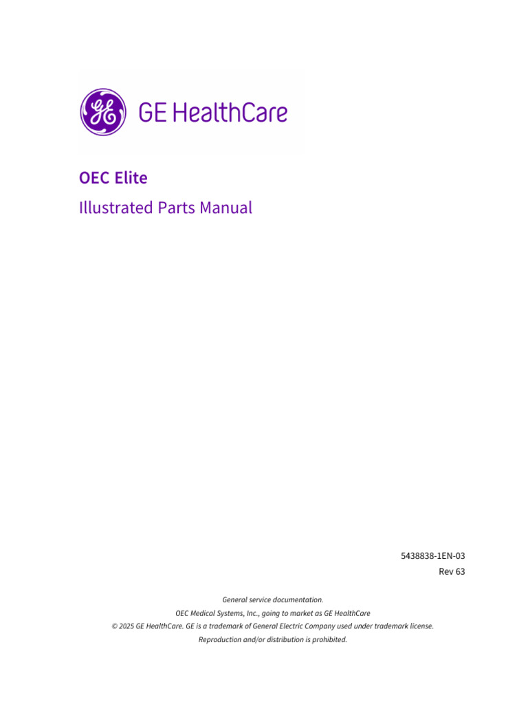 OEC Elite Illustrated Parts Manual - SM - EN | PDF