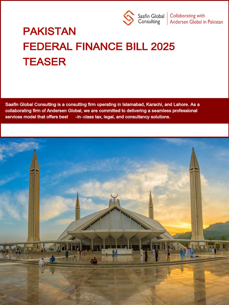 SGC - Federal Finance Bill 2026 - Teaser | PDF | Taxes | Capital Gains Tax