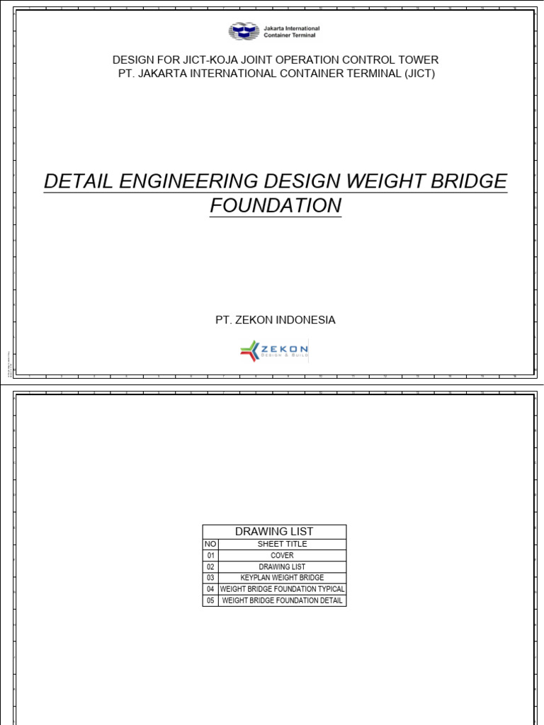 JICT Weight Bridge Foundation Design | PDF