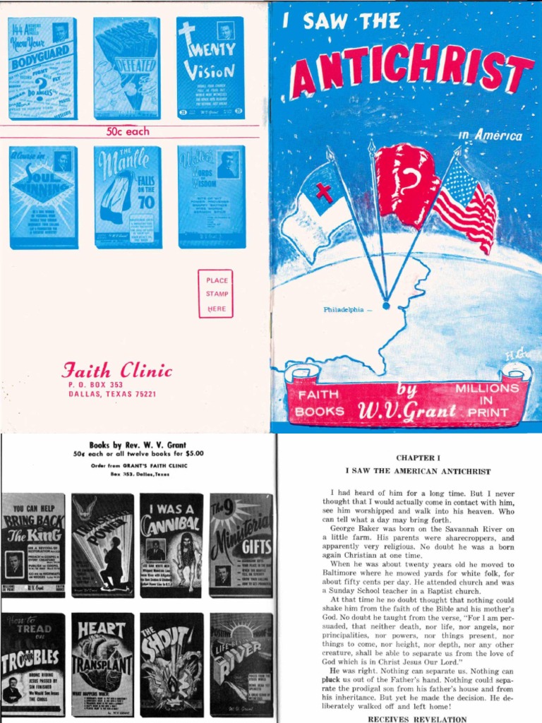 I Saw the Antichrist in America by W. v. Grant, Sr Antichrist Devil