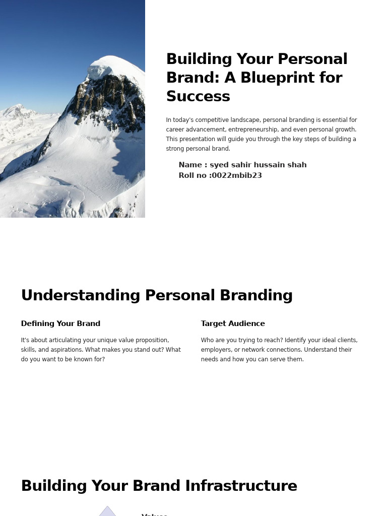Personal Branding Blueprint for Success | PDF | Brand | Reputation