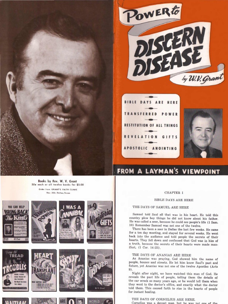 Power To Discern Disease by W. v. Grant, SR PDF Acts Of The